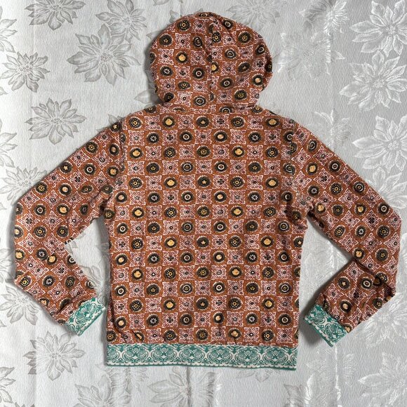 Billabong Reversible Retro Bohemian Multicolored Cotton Hoodie Jacket Large - Picture 6 of 16